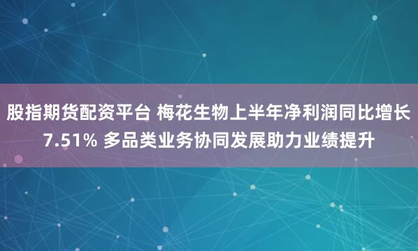 股指期货配资平台 梅花生物上半年净利润同比增长7.51% 多品类业务协同发展助力业绩提升